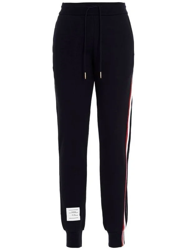 Women's Loop Back Stripe Track Pants Navy