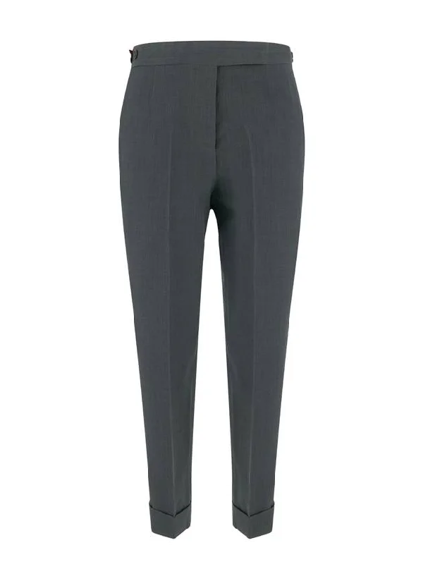 Women's Low Rise Formal Wool Pants Grey