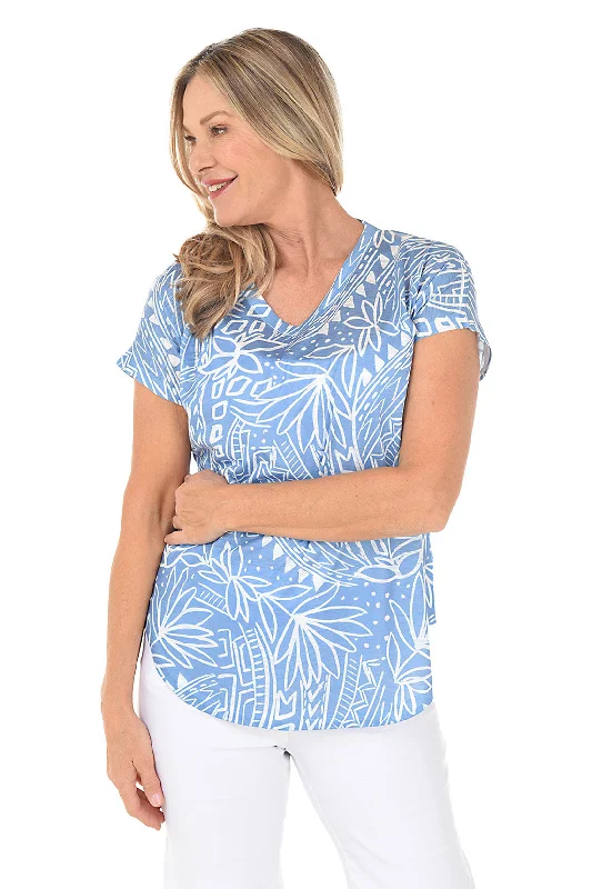 Tropic Short Sleeve Slub Knit Top