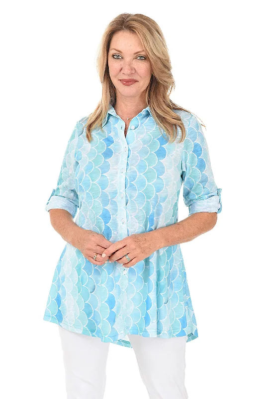 Mermaid Button-Front Tunic