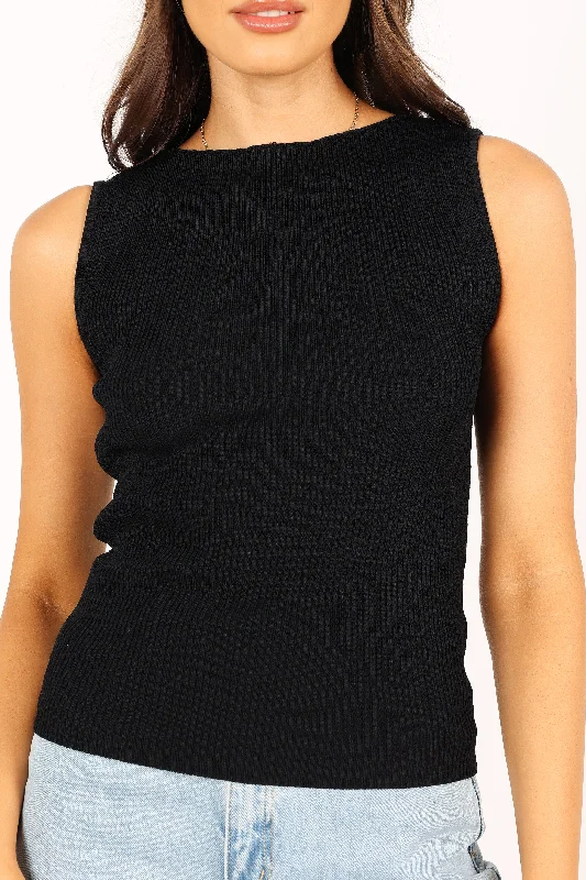 Alexandra Knit Top - Black