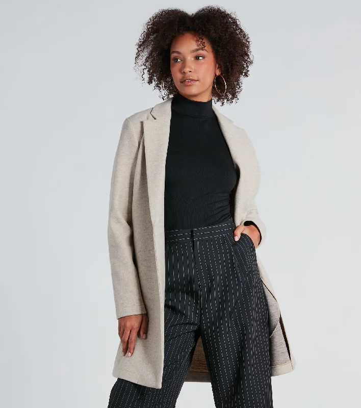 Always A Classic Faux Wool Trench Coat