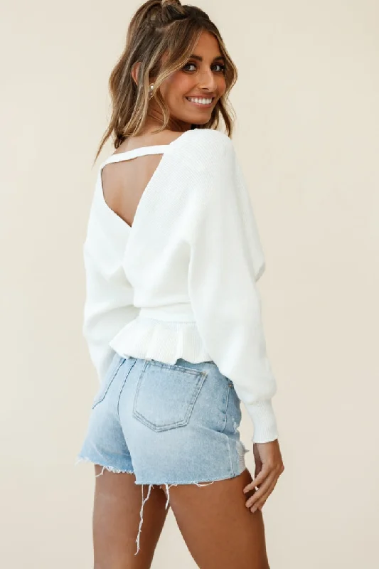 Amara Long Sleeve Knit Top Ivory