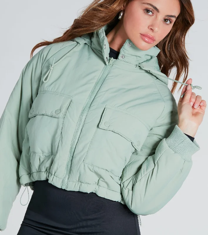 Cute On Cloud Nine Hoodie Puffer Jacket