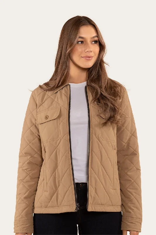 Marley Womens Reversible Jacket - Tan