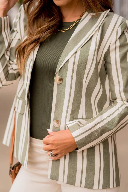 Muted Stripes Blazer