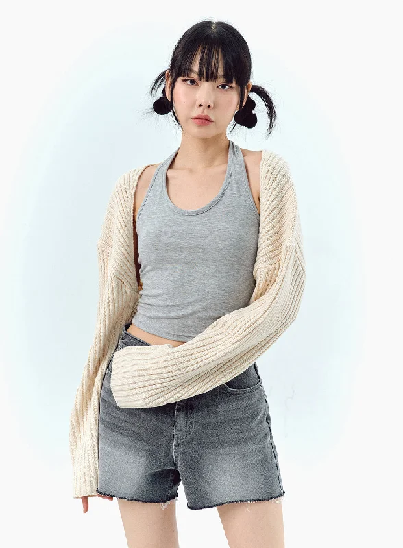 Ribbed Bolero Shrug BA09