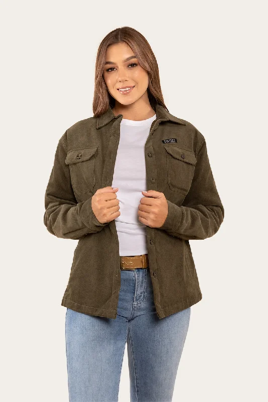 Rosewood Womens Overshirt - Military Green