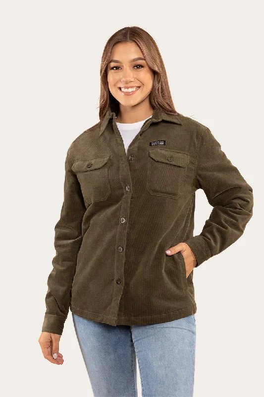 Rosewood Womens Overshirt - Military Green