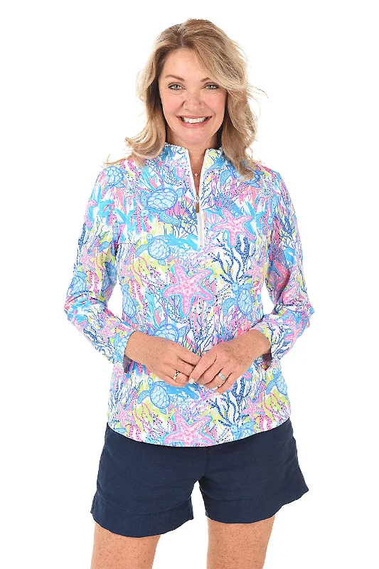 Turtle Harbor Cooling UPF50+ Mock Neck Top