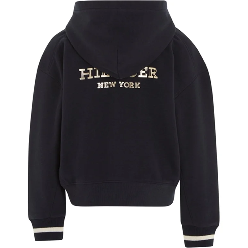 Tommy Hilfiger Monotype Foil Zip Thru Hoodie Desert Sky