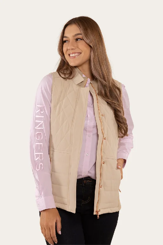 Toorak Womens Quilted Vest - Dark Sand