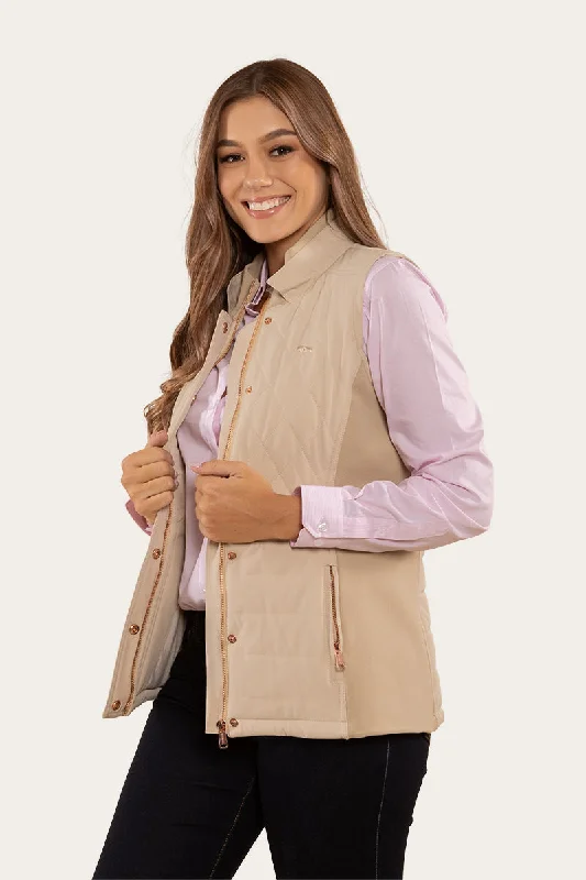 Toorak Womens Quilted Vest - Dark Sand