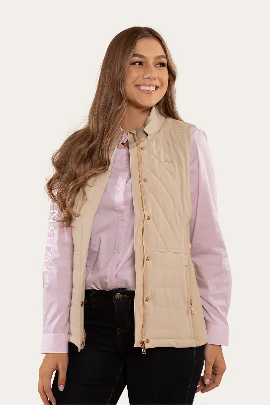 Toorak Womens Quilted Vest - Dark Sand