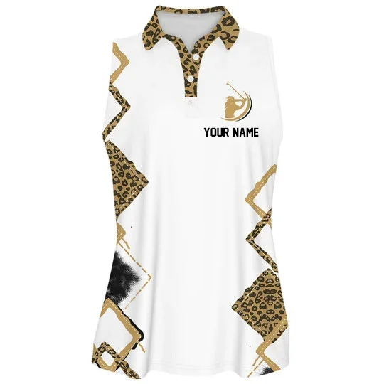 Personalized 3D All Over Print Golf Shirt, For The Love Golf Of The Game Leopard Golf Love