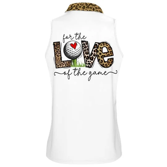 Personalized 3D All Over Print Golf Shirt, For The Love Golf Of The Game Leopard Golf Love