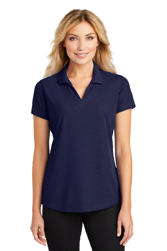 Port Authority Womens Dry Zone Moisture Wicking Short Sleeve Polo Shirt - True Navy Blue