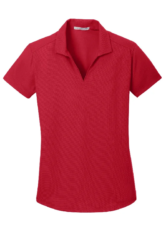 Port Authority Womens Dry Zone Moisture Wicking Short Sleeve Polo Shirt - Engine Red