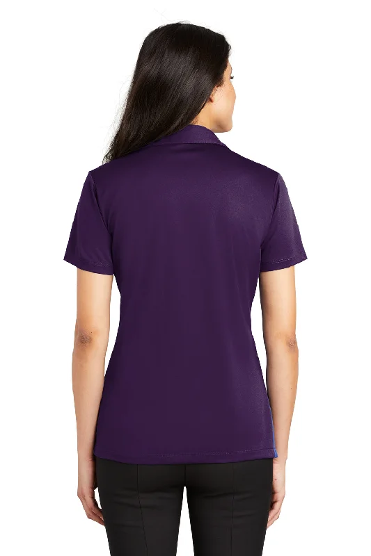 Port Authority Womens Silk Touch Performance Moisture Wicking Short Sleeve Polo Shirt - Bright Purple