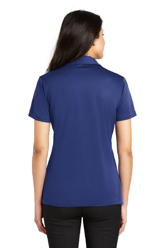 Port Authority Womens Silk Touch Performance Moisture Wicking Short Sleeve Polo Shirt - Royal Blue