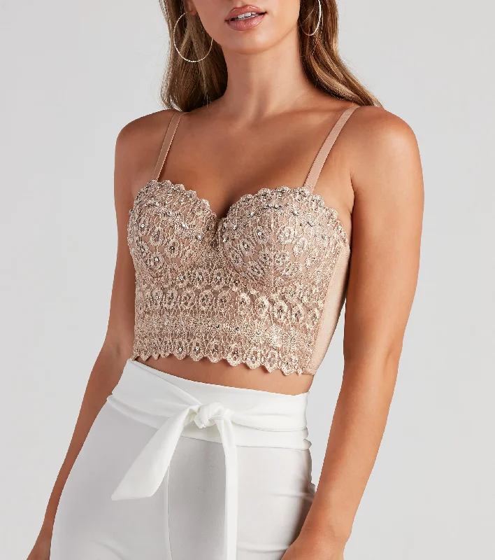 Reigning Lace Bustier Top