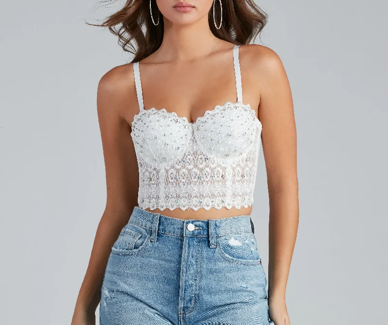 Reigning Lace Bustier Top