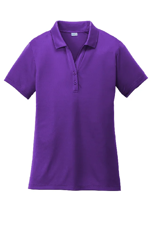 Sport-Tek Womens Competitor Moisture Wicking Short Sleeve Polo Shirt - Purple