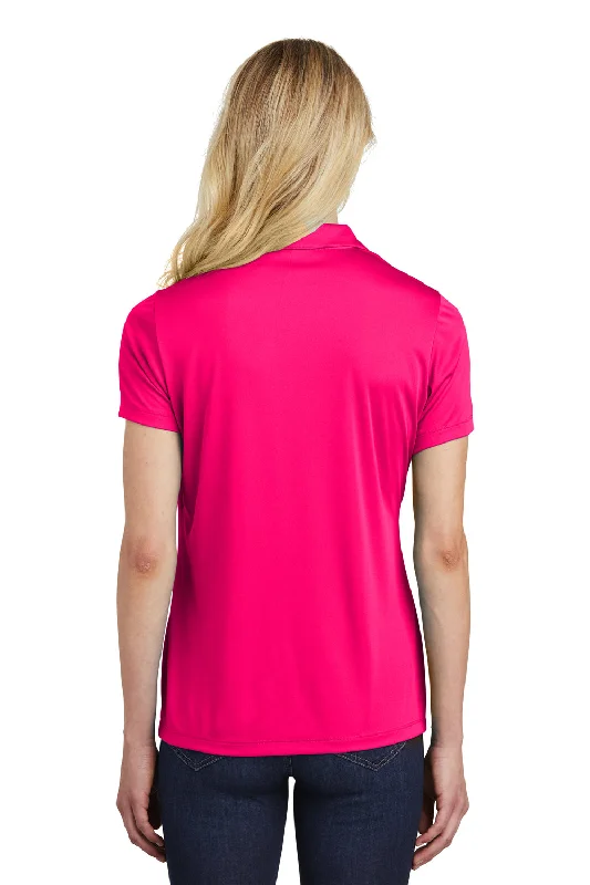 Sport-Tek Womens Competitor Moisture Wicking Short Sleeve Polo Shirt - Raspberry Pink