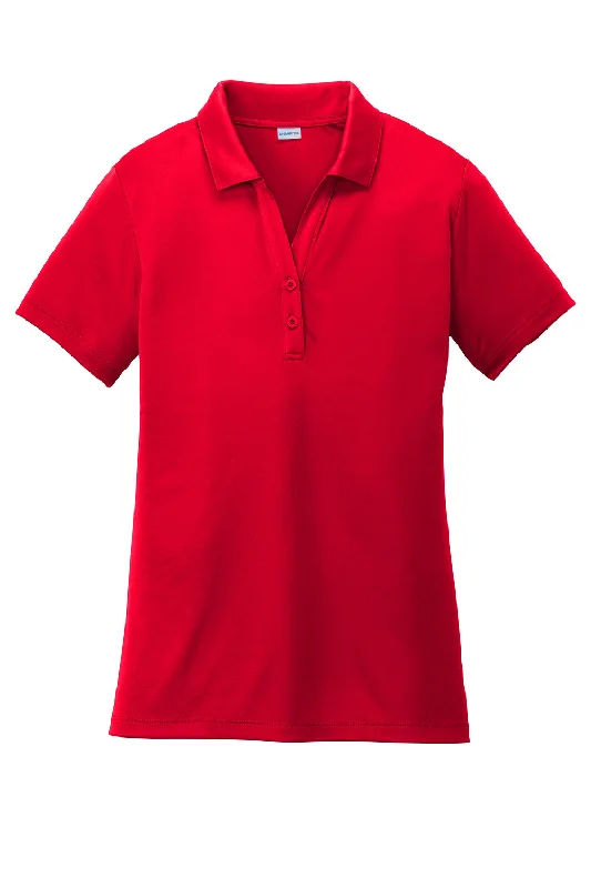 Sport-Tek Womens Competitor Moisture Wicking Short Sleeve Polo Shirt - True Red