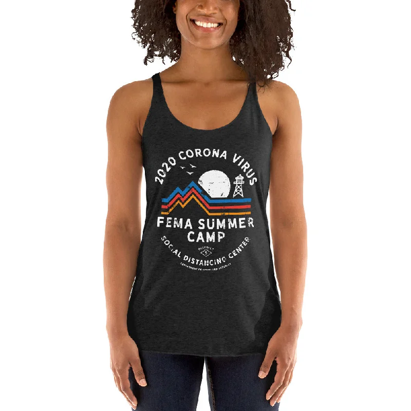 2020 Coronavirus FEMA SUmmer Camp Women's Racerback Tank