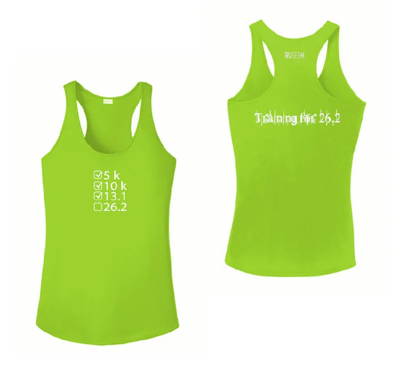 Women's Reflective Tank Top - Training for 26.2